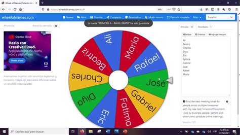 ruleta on line|Wheel of Names.